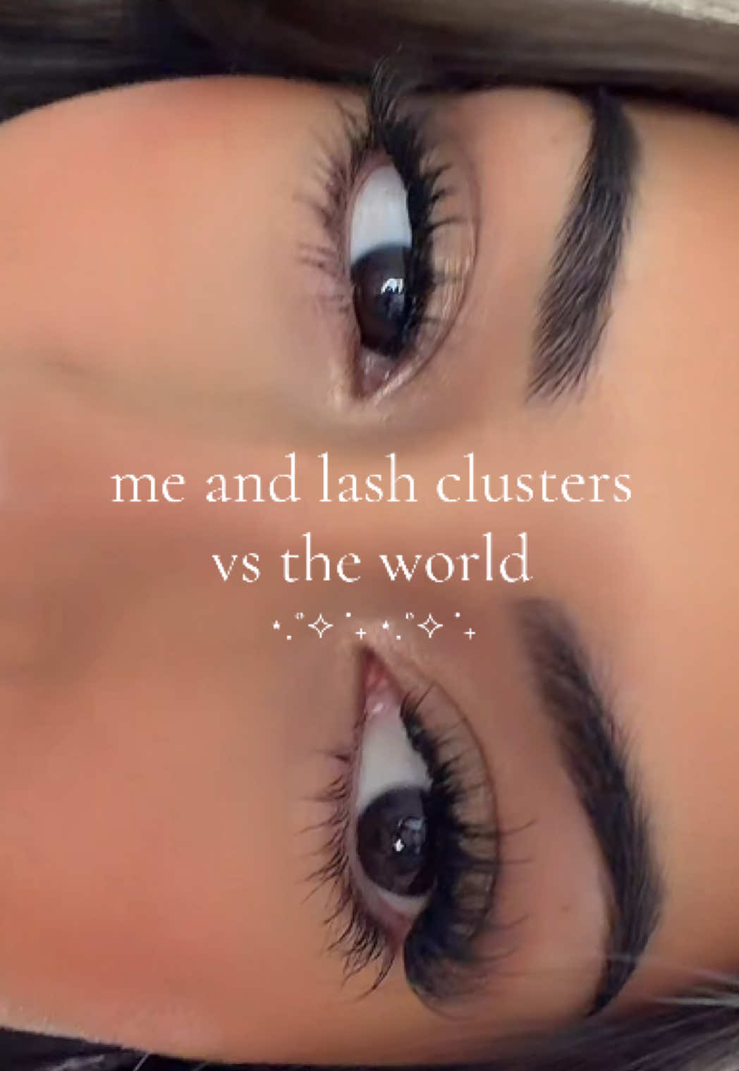 TikTok post by @stephaniecood for VAOFFICE. Caption reads: lash clusters will alwaysss do it for me!! #lashes....