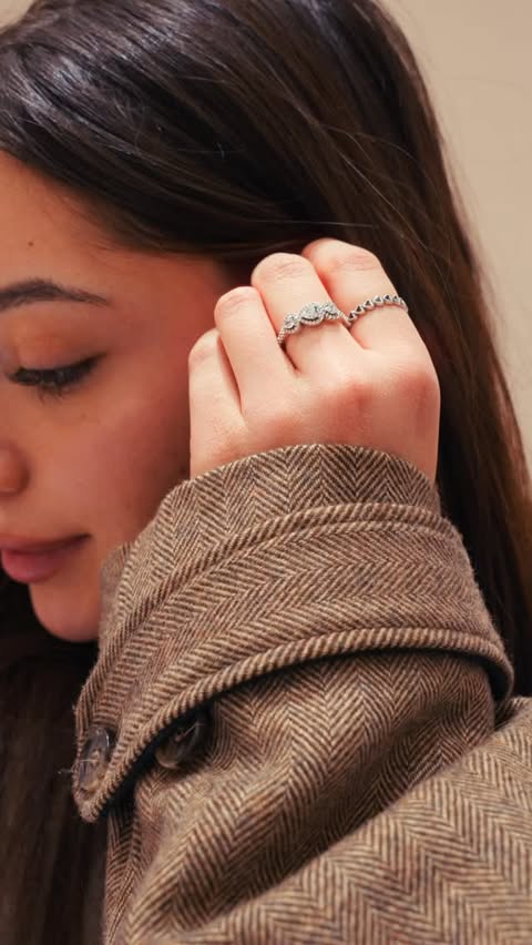 Instagram post by @smarandastirbu for Pandora. Caption reads: [...] Engraved all for you. Pandora engraving.....