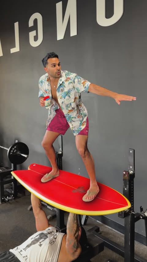 Instagram post by @adamw for Old Spice. Caption reads: #Ad When u don’t smell at the gym @oldspice....