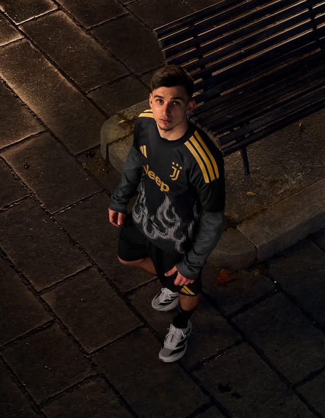 Instagram post by @francisco.conceicao7 for adidas Football. Caption reads: adv | 🔥🔥🔥 @juventus @adidasita @adidasfootball.