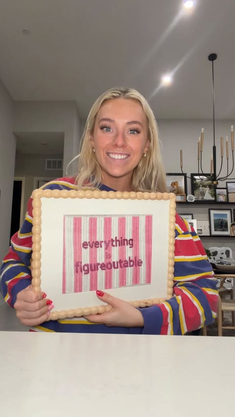 Instagram post by @serenaneel for Cricut. Caption reads: My new favorite hobby 🙂‍↕️🪡🎀 @cricut #Ad #diy....