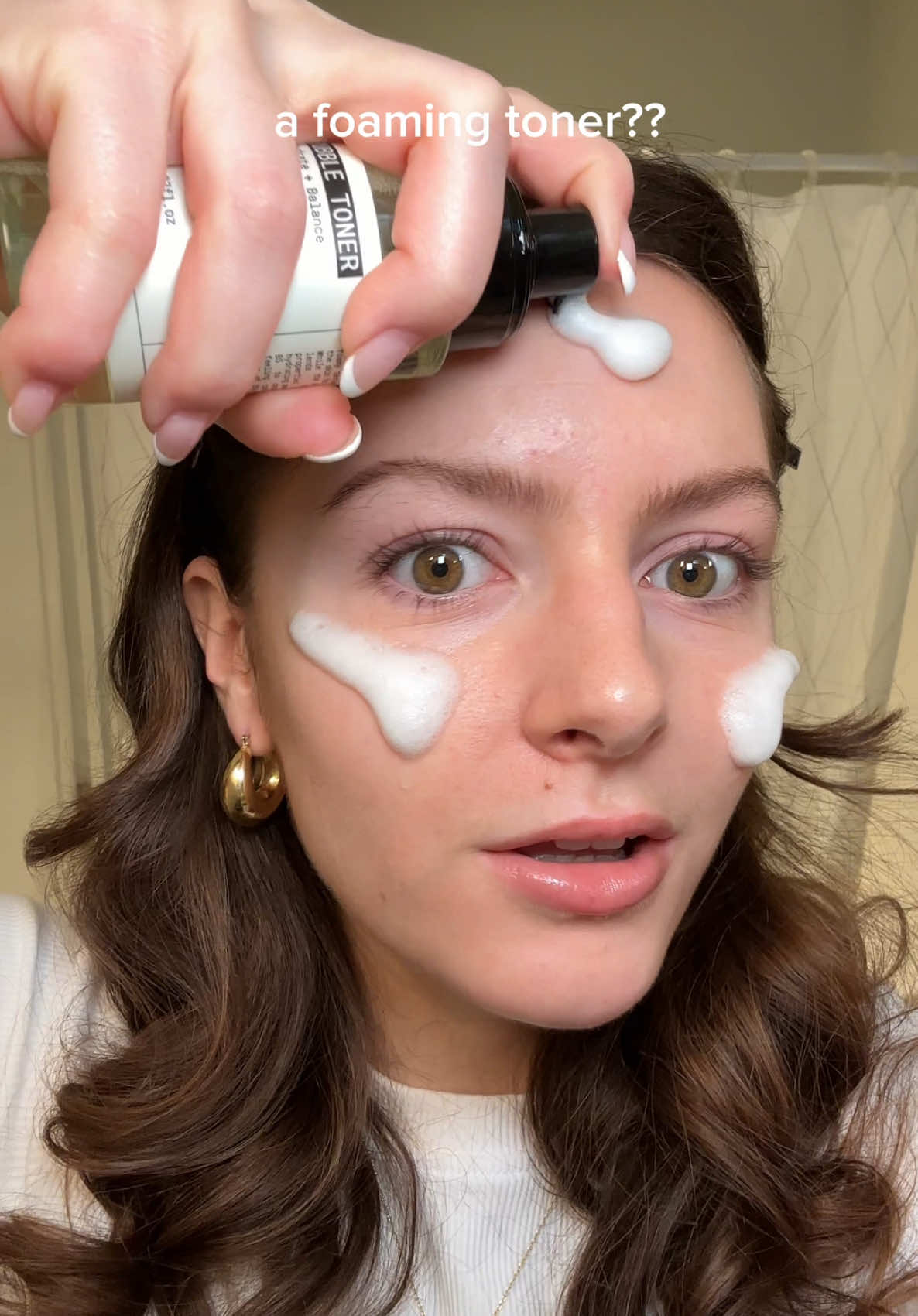 TikTok post by @sophiaberkk for JUNOCO. Caption reads: obsessing over @JUNOCO California bubble toner....