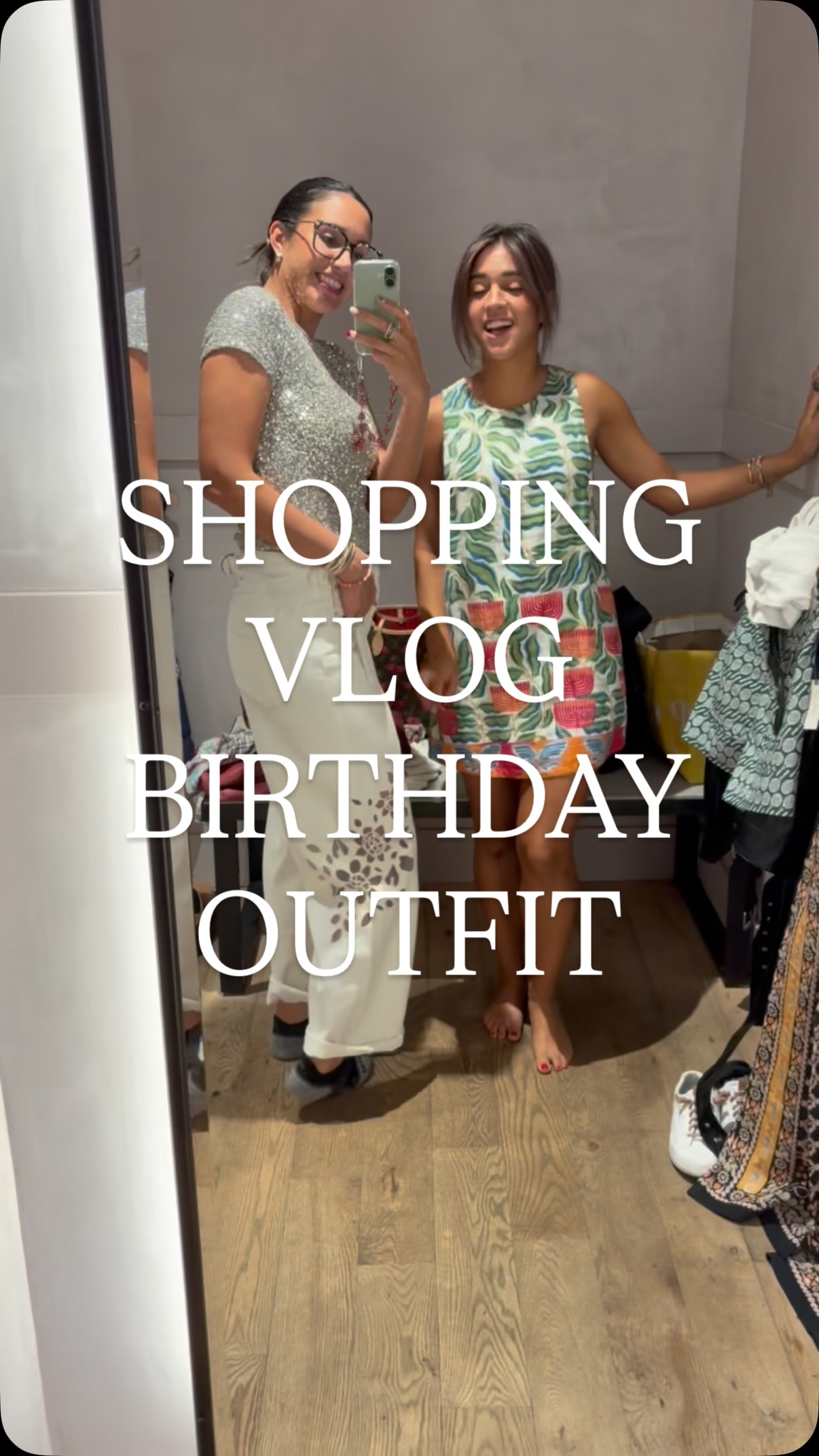 Instagram post by @alirodmd for Anthropologie. Caption reads: Nothing like a shopping day with your sister! The....