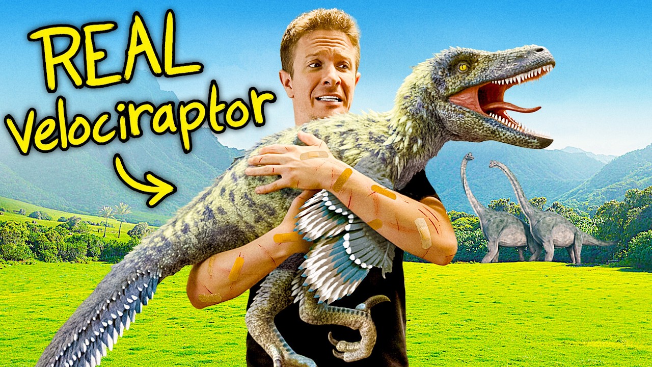 YouTube post by @CorridorCrew for NVIDIA. Caption reads: VFX Artist Reveals The TRUE Scale of DINOSAURS.