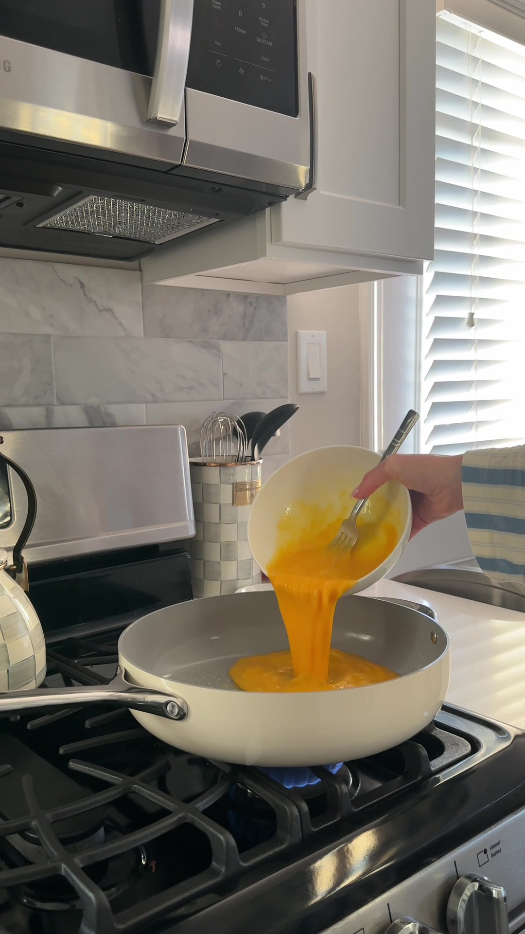 TikTok post by @jessie_mosley14 for Caraway Home. Caption reads: [...] #routine #minivlog #Vlog @Caraway Home use....