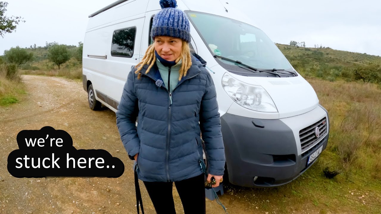 YouTube post by @theexPAWers for EcoFlow. Caption reads: Overcoming SOME TOUGH CHALLENGES - BACK to VAN....