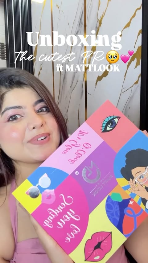 Instagram post by @khushii_adwanii for Mattlook Cosmetics. Caption reads: [...] dewy, glass-skin glow. 🍚✨ . . .....
