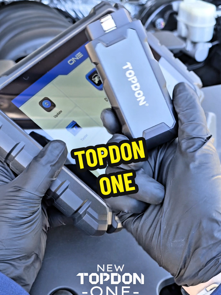 TikTok post by @eddies.product.reviews for Topdon. Caption reads: Check out the all NEW TOPDON ONE professional scan....