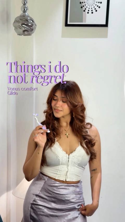 Instagram post by @manyaamishraa for Gillette Venus. Caption reads: Girl math says… why am I planning my life around....