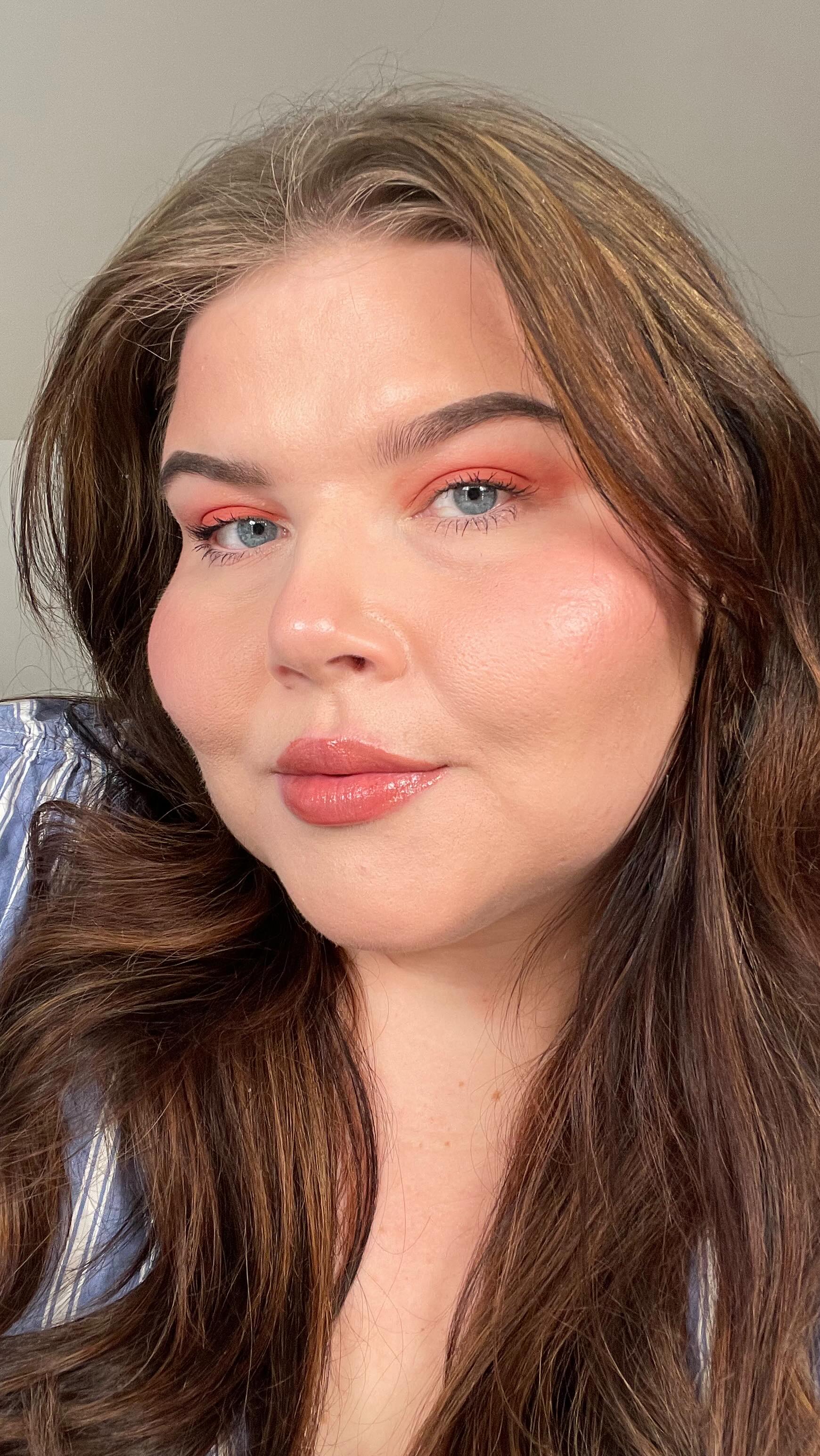 Instagram post by @amandafrischbeauty for About-face Beauty. Caption reads: Full face of @aboutfacebeauty and every product is....