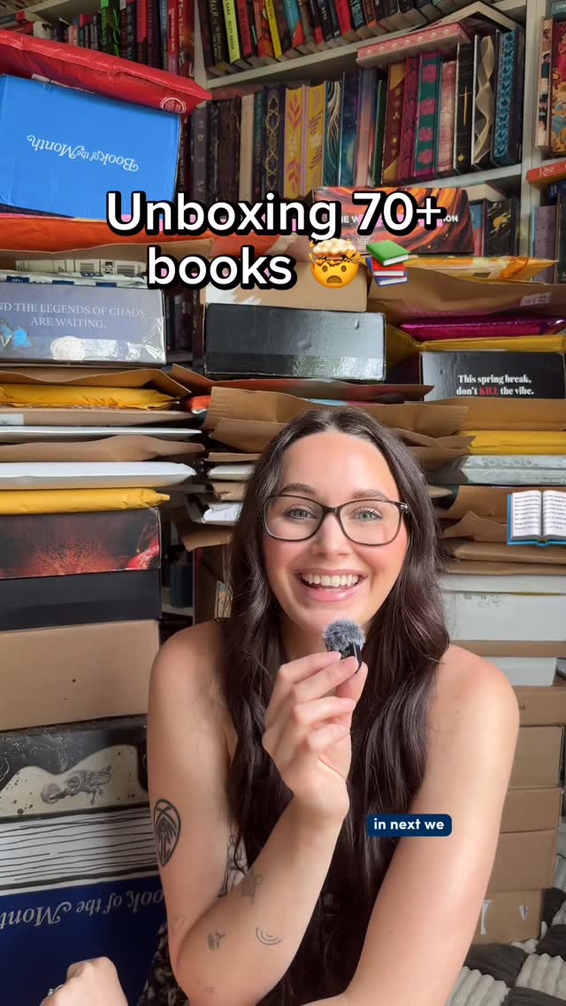 Instagram post by @bethanys_books11 for Alfred A. Knopf. Caption reads: Huge book haul/unboxing (part 3/3!) 📚👀 ty SO....
