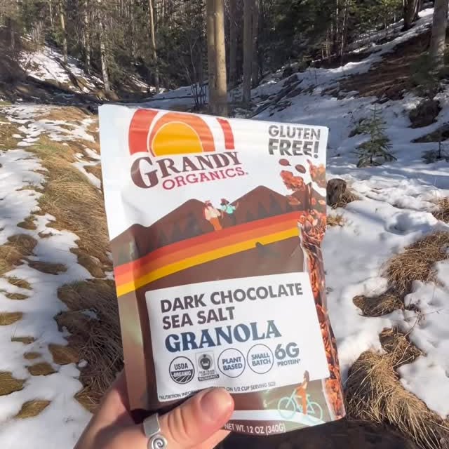 Instagram post by @alaunaroby for Grandy Organics. Caption reads: Slow mornings in the forest are my favorite way to....