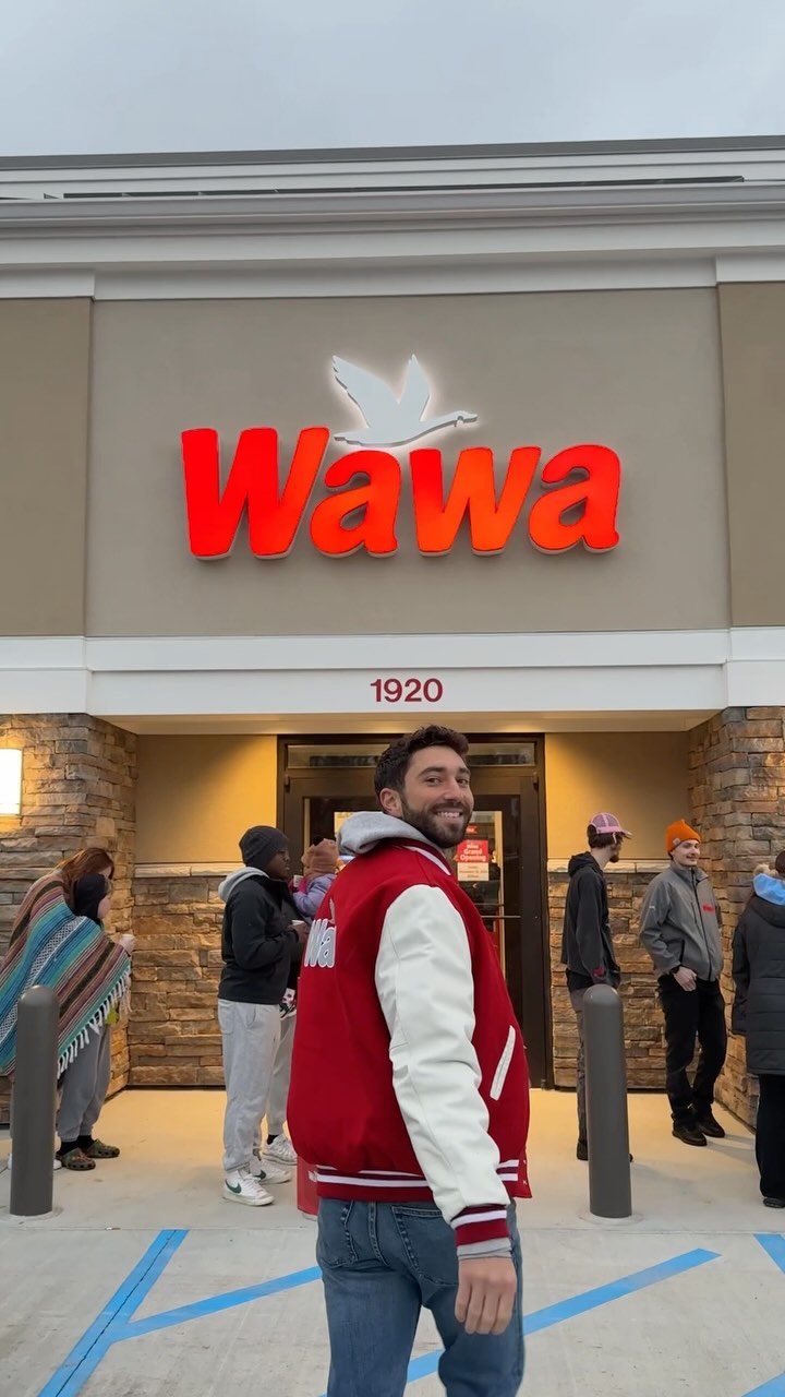 Instagram post by @joeygraziadei for WAWA. Caption reads: We had the best time at the Grand Opening of....