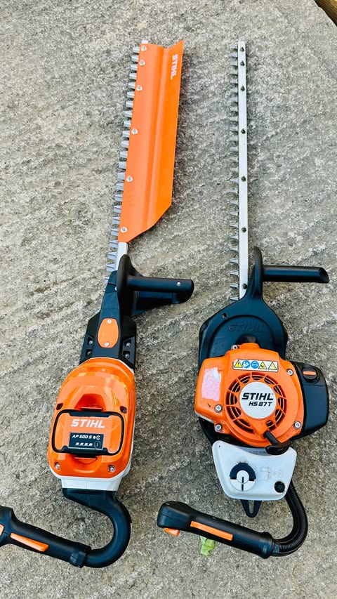 Instagram post by @gttrees_ for STIHL. Caption reads: [...] them both (naturally) 🧡🧡🦾🦾 . . . . .....