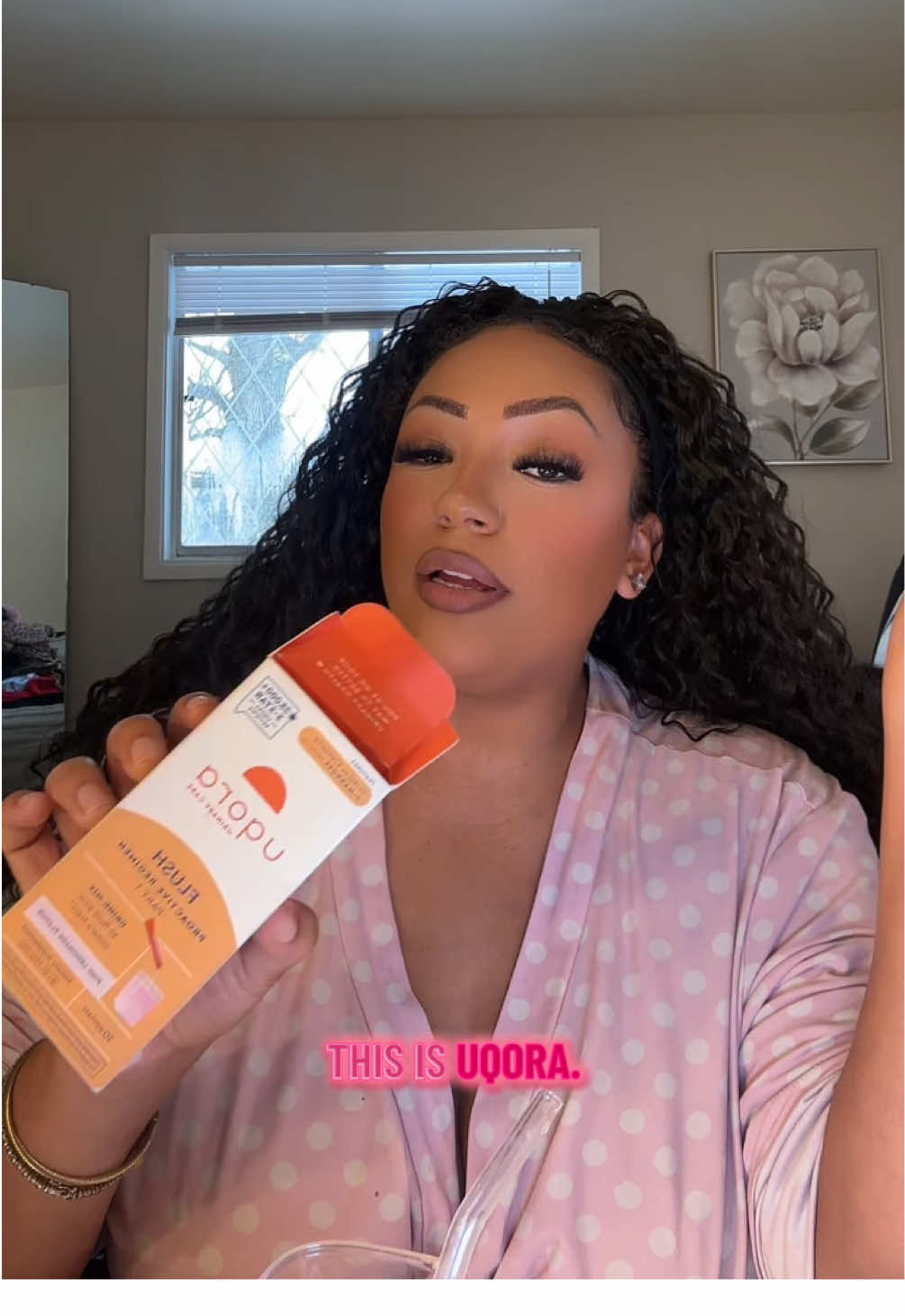 TikTok post by @candisoakley for Uqora. Caption reads: [...] accompanied by a healthy urinary tract!....