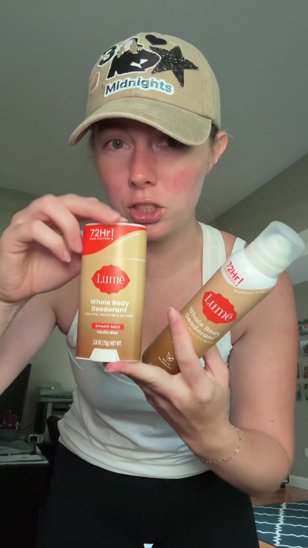 TikTok post by @kristinthechemist for Lume Deodorant. Caption reads: Love me some Lume!! @Lume Deodorant....