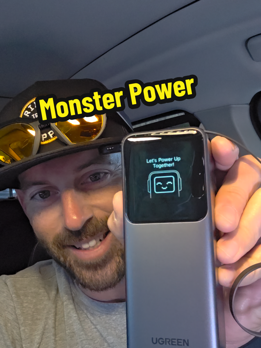 TikTok post by @theghousefam for Ugreen. Caption reads: Ugreen makes big powerbanks too! [...].