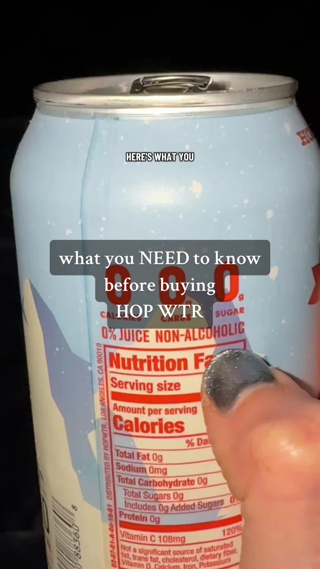 TikTok post by @ugcenchantress for Hopwtr. Caption reads: Not your average sparkling water 💦 Meet HOP WTR:....