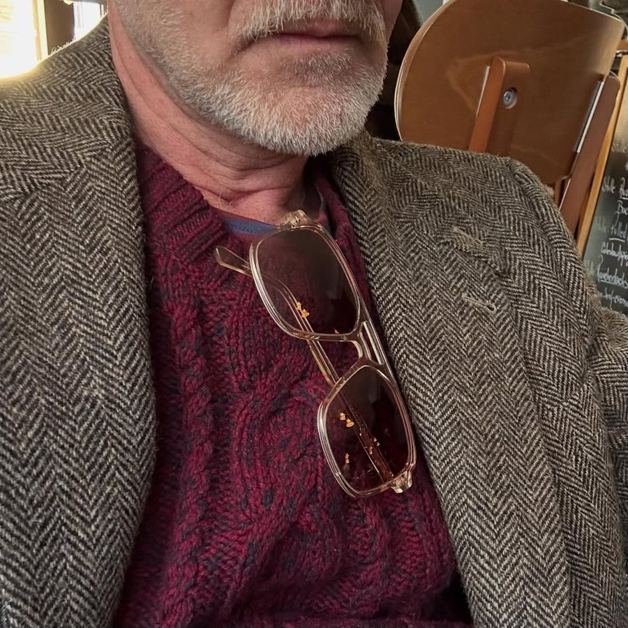 Instagram post by @von_klueber for Red Wing Heritage. Caption reads: Hygge ☕️ #butfirstcoffee [Advertisement due to....