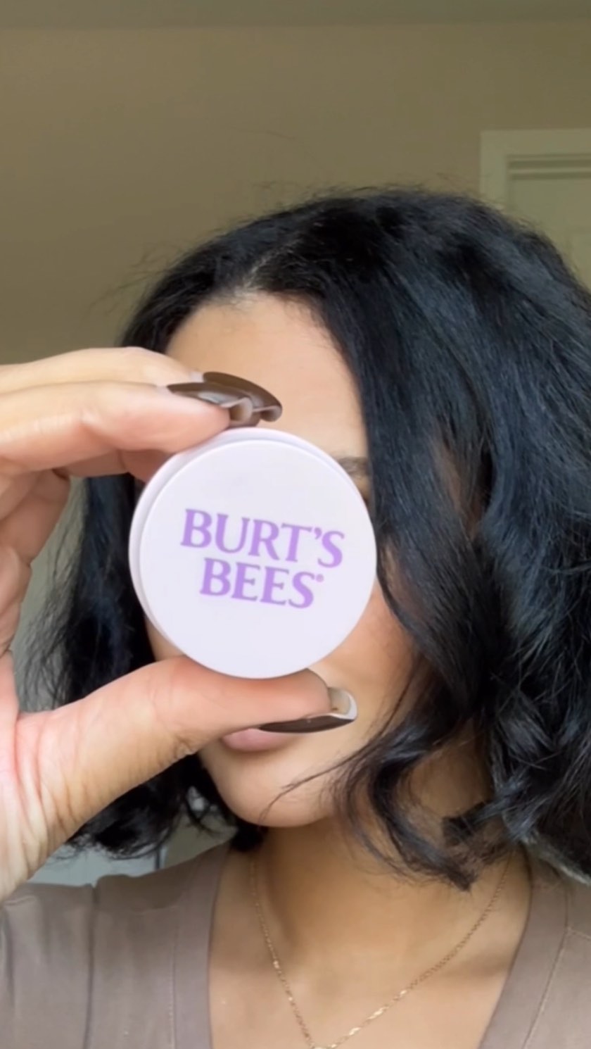 Instagram post by @brerook for Burts Bees. Caption reads: #sponsored no more dry lips for me with the lip....