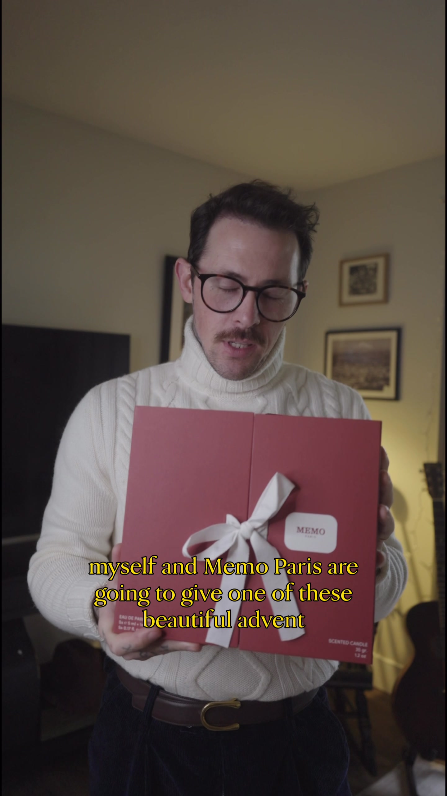 TikTok post by @damienbroderick for Memo Paris. Caption reads: WIN this beautiful advent calendar from....