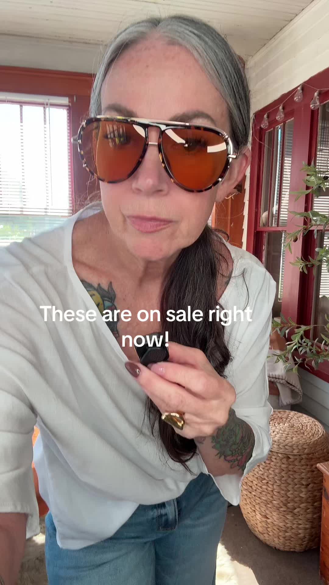 TikTok post by @aestheticaleestyled for TopFoxx. Caption reads: @TopFoxx grab these gorgeous aviators while [...].