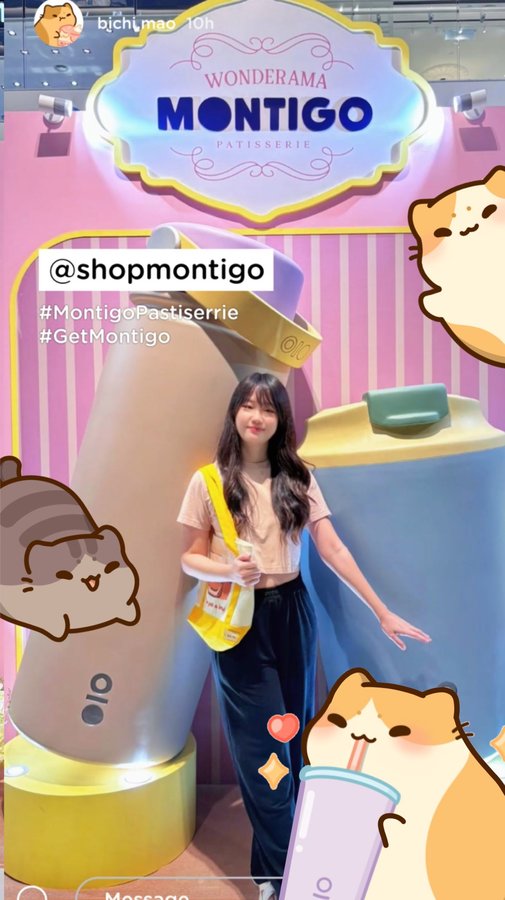 Instagram post by @nikostudio_official for MONTIGO. Caption reads: OMG! @bichi.mao and @shopmontigo are serving up....