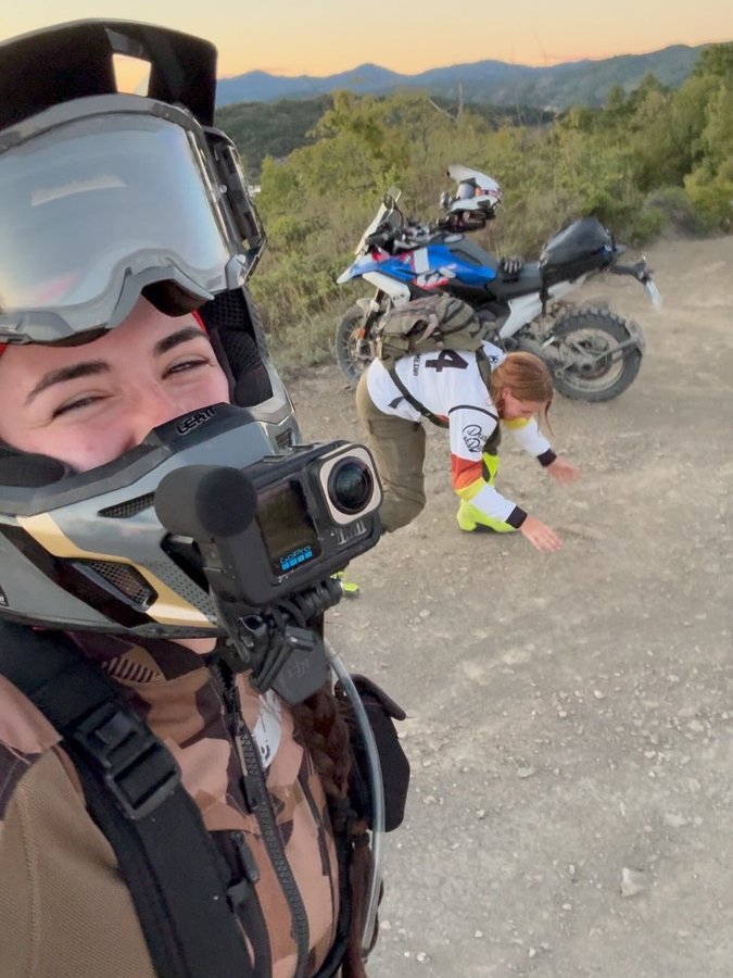 Instagram post by @vanessaofftheroad for BMW Motorrad. Caption reads: [...] from our first day in Italy on the....