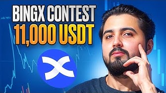 YouTube post by @cryptopablo8190 for BingX. Caption reads: BingX $11,000 Volume Challenge - Hurry Up!.