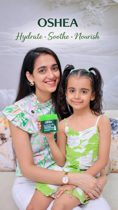 Instagram post by @nishubijarnia for Oshea Herbals. Caption reads: [...] it ✨ Comment “Aloe” for link 💌....