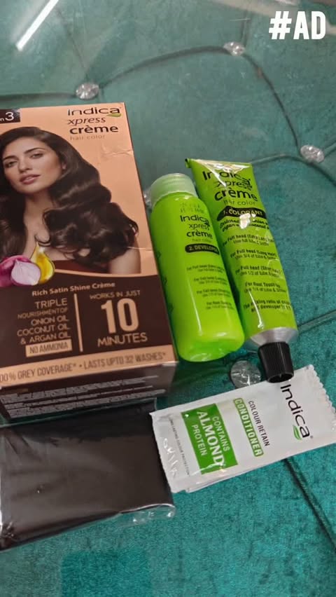 Instagram post by @shanti.pandey18 for Indica Hair Color. Caption reads: [...] Express makes it simple! #IndicaHairColor....