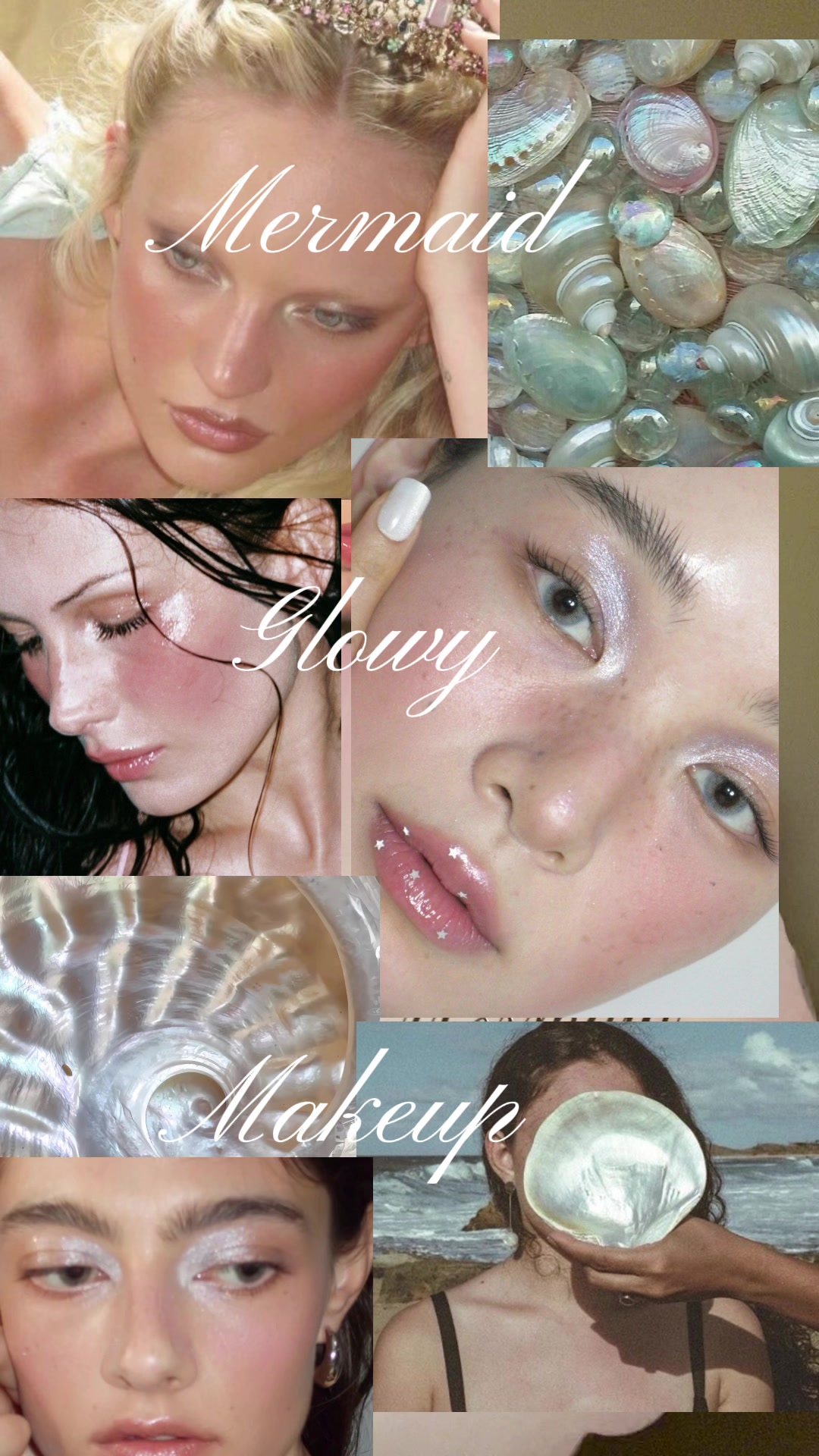 TikTok post by @shachy.blooems for Dasique. Caption reads: Mermaid collection by @dasique US ✨🐚 #glowymakeup....