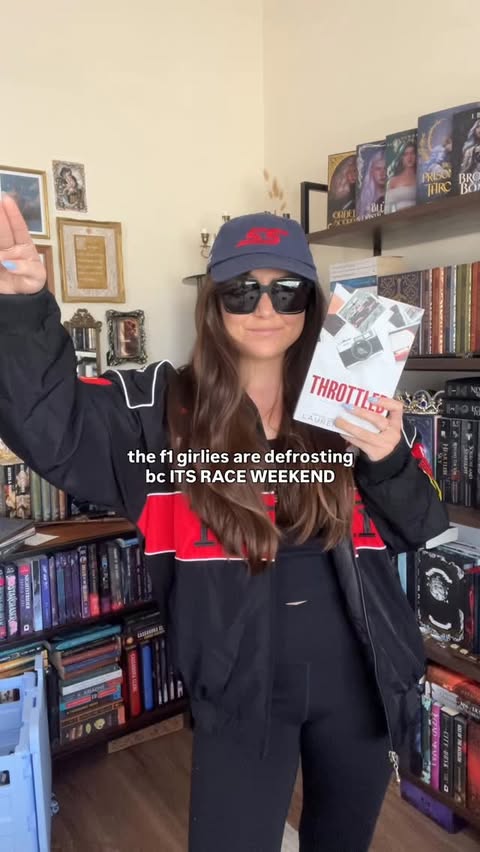 Instagram post by @daynas.bookshelf for Bloom Books. Caption reads: i’ve been waiting so long to say this… HAPPY RACE....