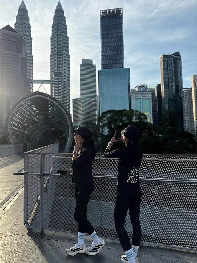 Instagram post by @natashafqh_ for Shokz. Caption reads: [...] run and walk with my new running buddy....