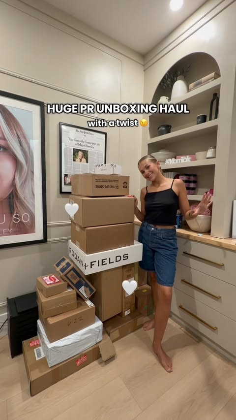 Instagram post by @hallegoody_ for HydroJug. Caption reads: PART ONE ✨ Huge PR unboxing as a personal....