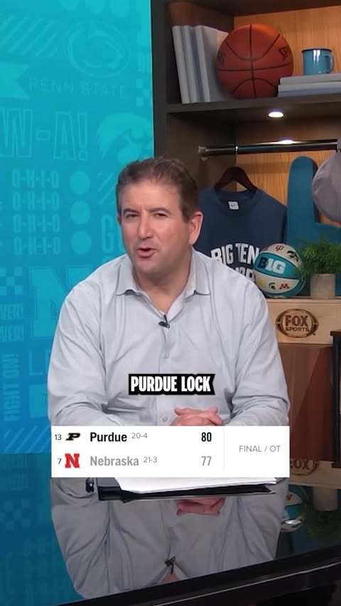 Instagram post by @b1gmbb for TIAA. Caption reads: [...] win against Nebraska at The Vault 🔒 📍....