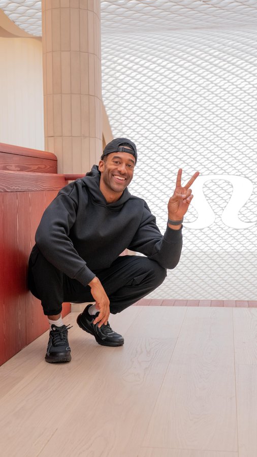 Instagram post by @mattjames919 for lululemon. Caption reads: Say hey to our new Soho, NYC store—and take a look....