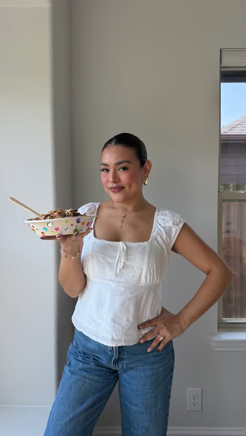 Instagram post by @mvrubi for QDOBA. Caption reads: #QDOBAPartner If I like my beauty routine a [...].