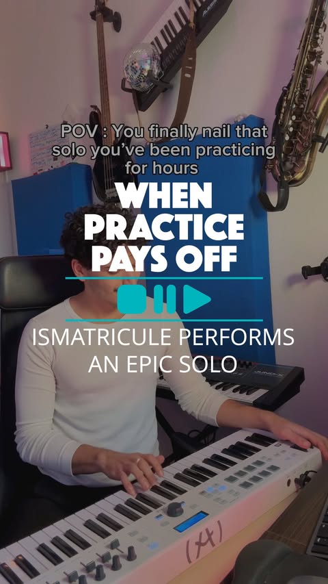 Instagram post by @ismatricule for Thomann. Caption reads: Ismatricule swears by the motto “Practice makes....