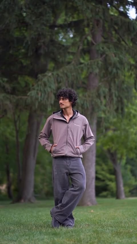 Instagram post by @ddimov_ for Columbia Sportswear. Caption reads: mixing @columbia1938 into everyday fits....