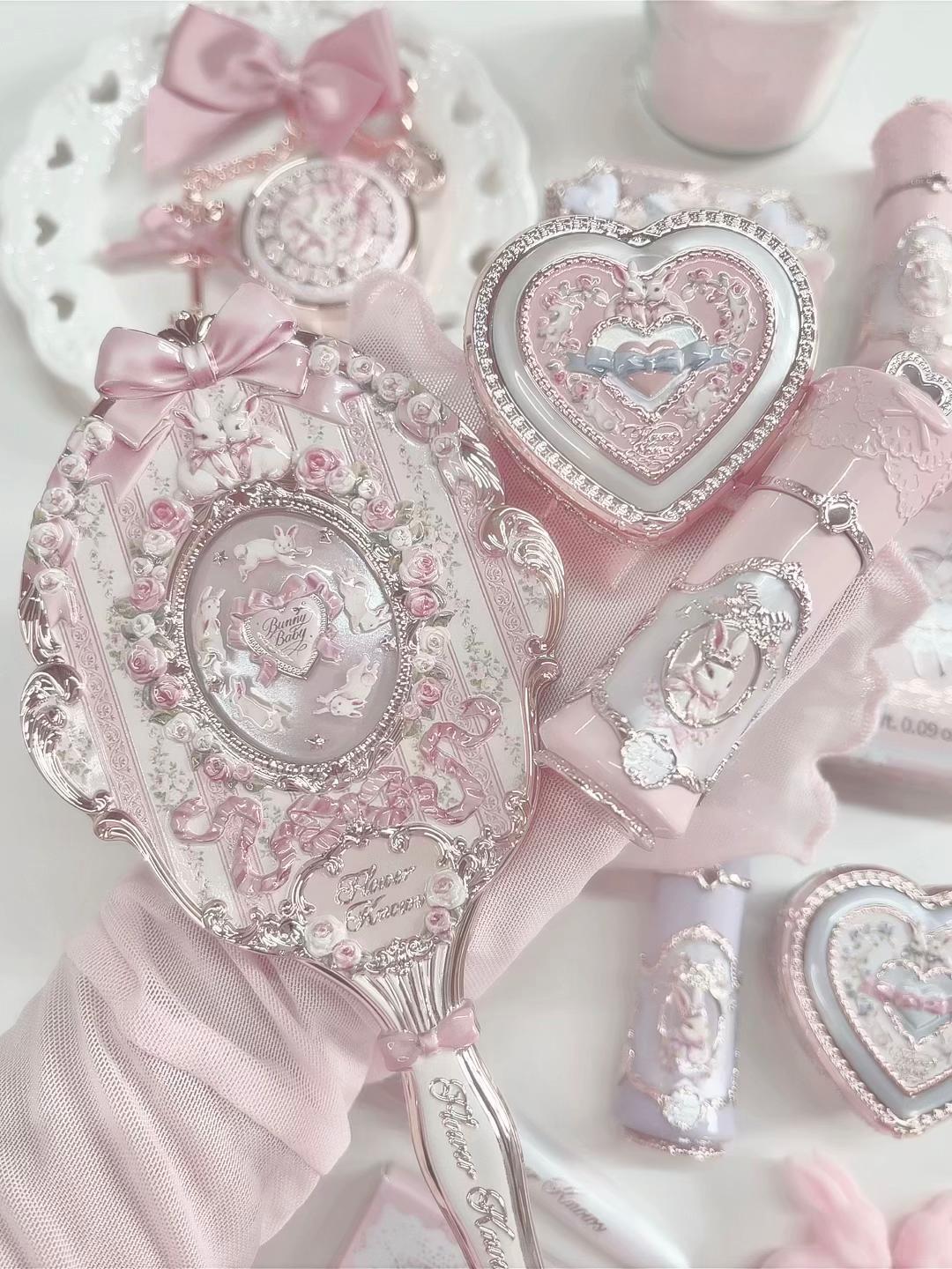 TikTok post by @lovelymiri05 for Flower Knows. Caption reads: happy valentine’s day with @Flower Knows Makeup 💕....