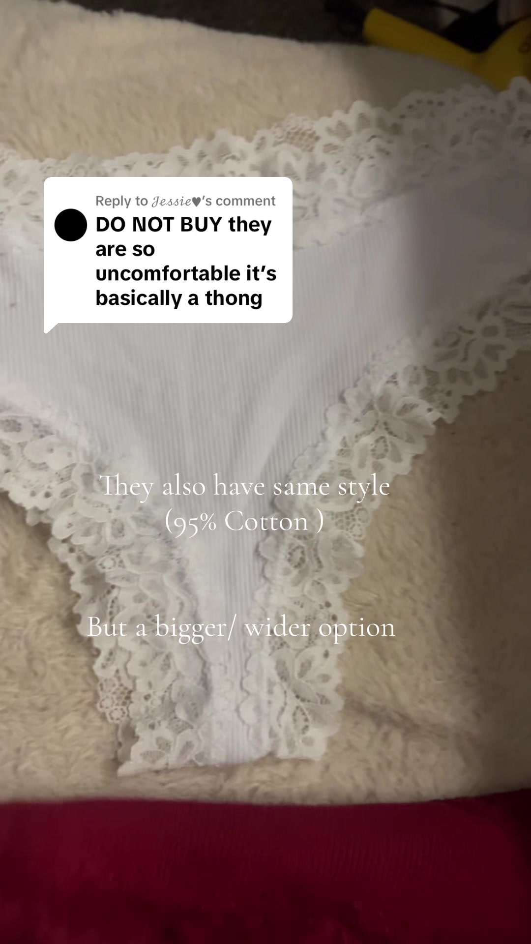 TikTok post by @alayahxo_ for FINETOO. Caption reads: Replying to @𝒥ℯ𝓈𝓈𝒾ℯ♥︎ @FINE TOO #lingerie....