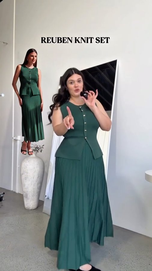 Instagram post by @xanthia_efthymiou for By Amica. Caption reads: [...] 👀 I blind-selected 4 pieces from @byamica....