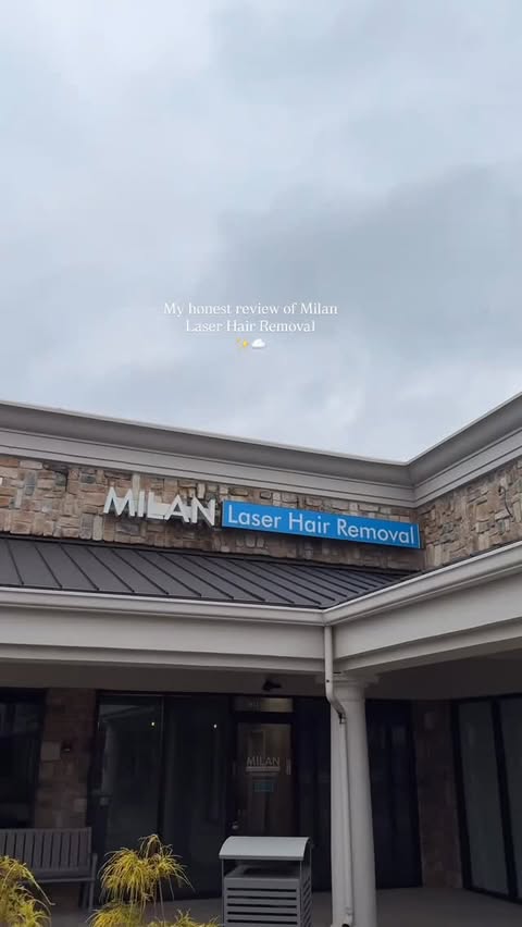 Instagram post by @sweeet_carolline for Milan Laser Hair Removal. Caption reads: One month post-procedure at @milanlaser + still so....