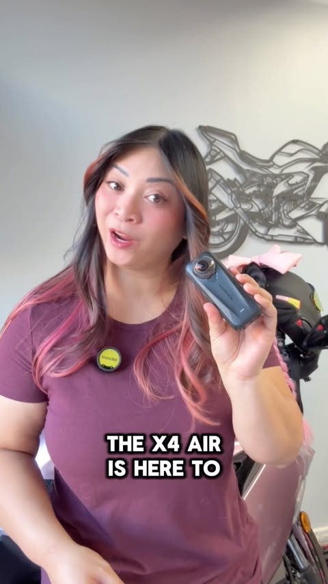 Instagram post by @small.vroom for Insta360. Caption reads: [...] to jump into 8K 360 video? 👀 The new....