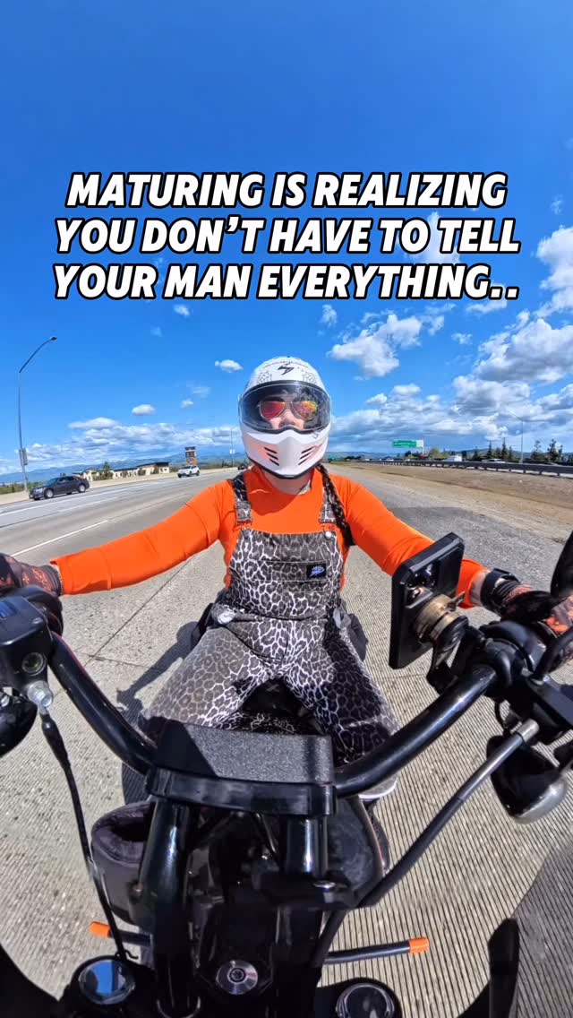 Instagram post by @vanessa.the.valkyrie for Hell Babes. Caption reads: [...] I’m sorry. 🏁 Overalls and helmet from....