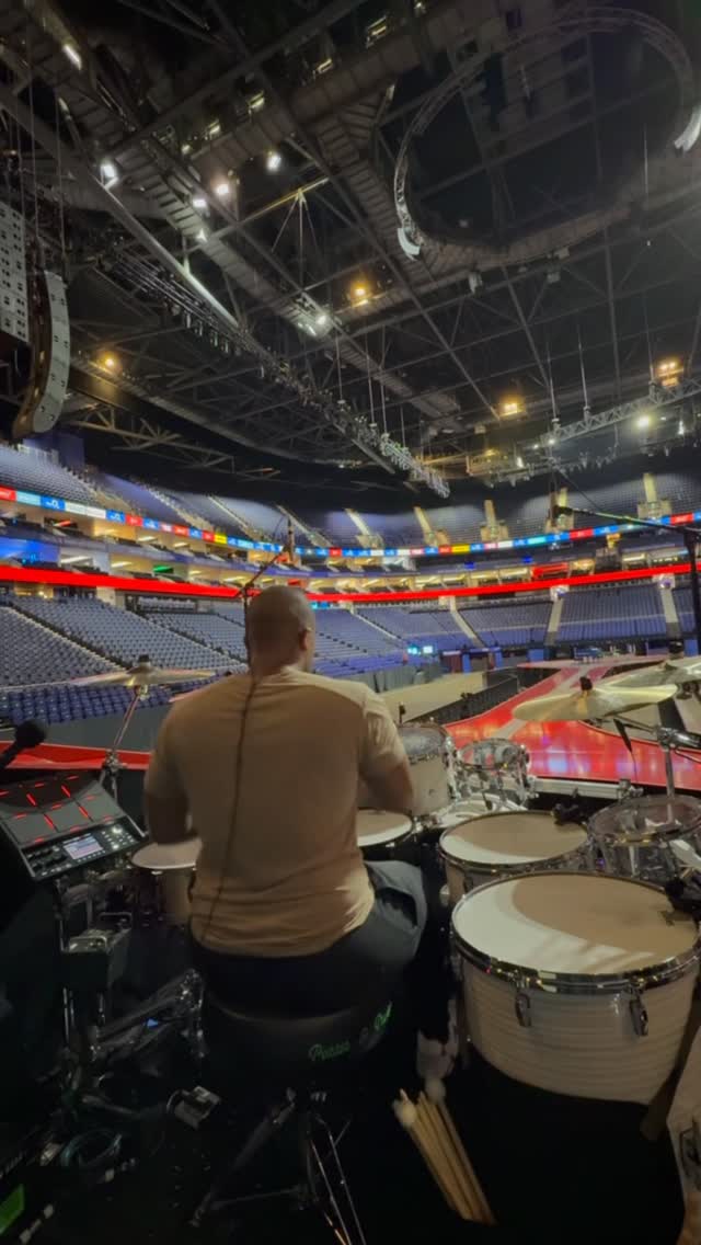 Instagram post by @brookalexander24 for EVANS Drumheads. Caption reads: Brook Alexander gets in the groove during....