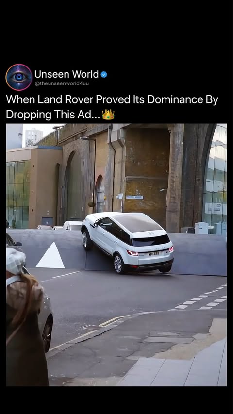 Instagram post by @theunseenworld4uu for Land Rover. Caption reads: [...] a Range Rover ignored the rules 🔥⚙️ Land....