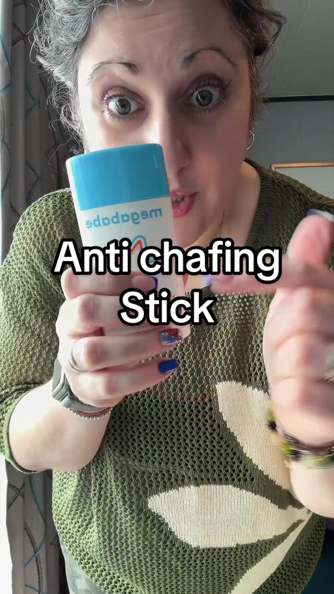 TikTok post by @sicilianchick86 for Megababe. Caption reads: I’m not having any chafing this time! @Megababe....