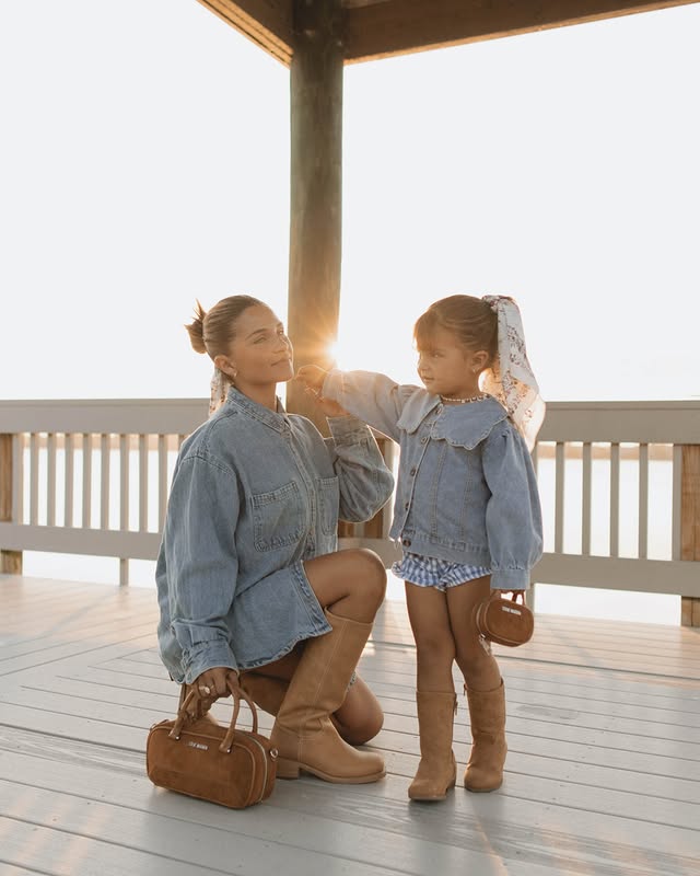 Instagram post by @fabiolamillican for Steve Madden. Caption reads: just two middle-sister girlies twinning in the....
